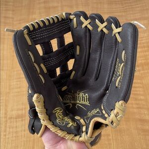 Rawlings Youth Highlight BB Glove RH Throw Brown 11 1/2" Baseball
